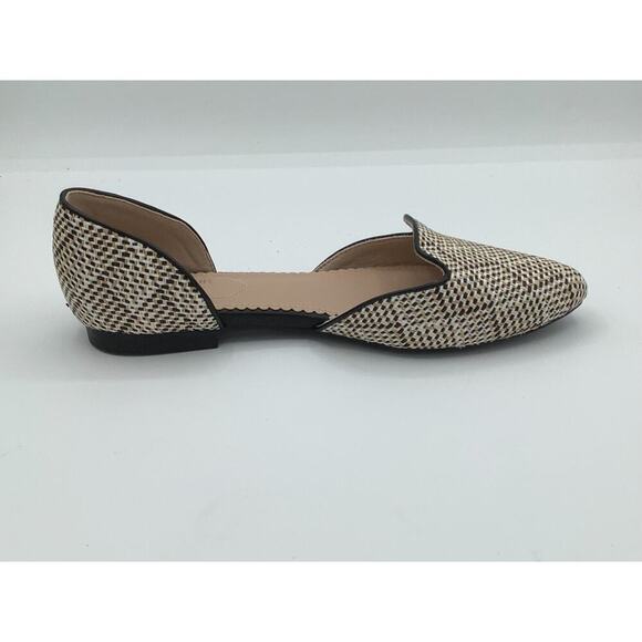 Isaac Mizrahi New York Size 8.5 Slides Woven Brown White Black Chic EUC - Picture 8 of 8